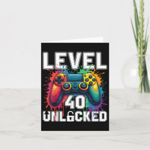 Carte Niveau 40 Déverrouillé Jeux Vidéo amusant Thème 40