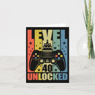 Carte Niveau 40 Jeu vidéo déverrouillé Jeu 40e Anniversa