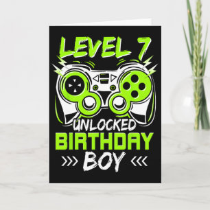 Carte Niveau 7 Débloqué Enfants 7ème Anniversaire Vidéo