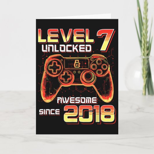 Carte Niveau 7 Débloqué Fête de Jeu Vidéo 7ème Anniversa (Devant)