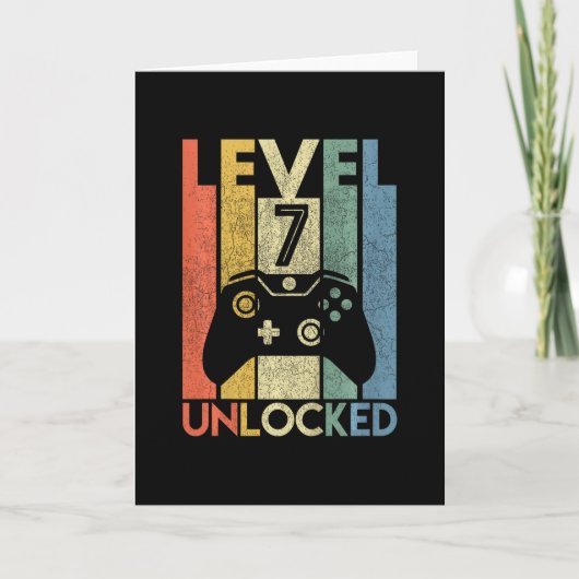 Carte Niveau 7 Débloqué Vidéo Drôle de jeu pour un 7ème  (Devant)