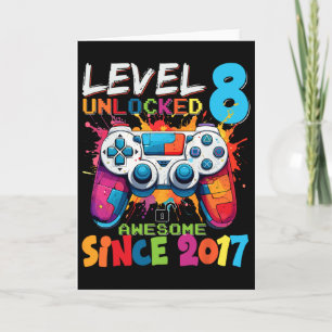 Carte Niveau 8 Débloqué Incroyable Jeux Vidéo Anniversai