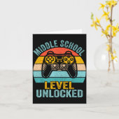 Carte Niveau collège débloqué jeu vidéo rétro dos (Fleur jaune)