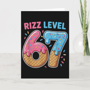 Carte Niveau Rizz 67 Alpha Argot Gen 67ème Numéro Crème 
