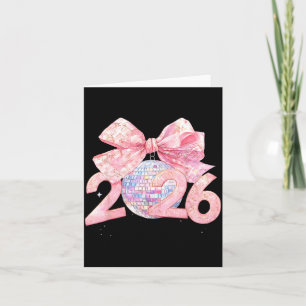 Carte Nk Bow Coquette Boule Disco Bonne Année 2026