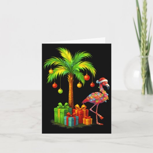 Carte Nk Flamingo Christmas Palm Tree Trocal Xmas  (Devant)