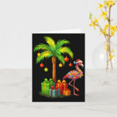Carte Nk Flamingo Christmas Palm Tree Trocal Xmas  (Fleur jaune)