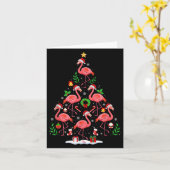 Carte Nk Flamingo Christmas Tree Lights Santa Hat Xmas P (Fleur jaune)