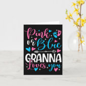 Carte Nk Or Blue Gr Loves You Gender Reveal Baby Grandma (Fleur jaune)