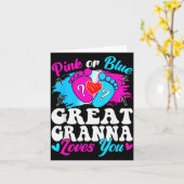 Carte Nk Or Blue Great Gr Love You Baby Gender Reveal (Fleur jaune)
