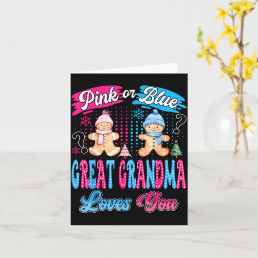 Carte Nk Or Blue Great Grandma Loves You Gingerbread Chr (Fleur jaune)