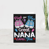 Carte Nk Or Blue Great Nana Loves You Gender Reveal (Devant)
