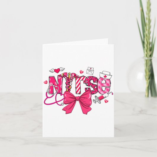Carte Nk Valentine Nurse Coquette Bow Cuds Favorite  (Devant)