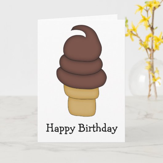 Carte No 7 Twist Cone de crème glacée (Fleur jaune)