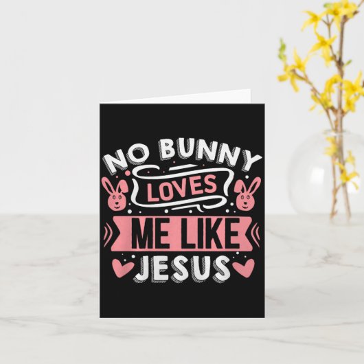 Carte No Bunny Loves Me Like Jesus Premium Tri-blend (Fleur jaune)