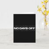 Carte No Days Off Bodybuilding Gift Motivational Quote G (Fleur jaune)