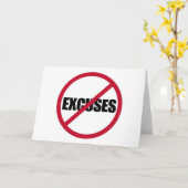 CARTE NO EXCUSES MOTIVATIONAL SIGN SYMBOL BLACK WHITE RE (Fleur jaune)