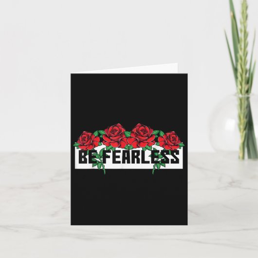 Carte No Fear Be Strong Citations Novelty Graphic Tee - (Devant)