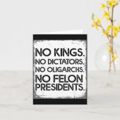 Carte No Felon Presidents No Dictators No Oligarchs No K (Fleur jaune)