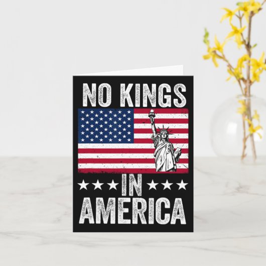 Carte No Kings In America Flag Protest Save Democracy 9 (Fleur jaune)