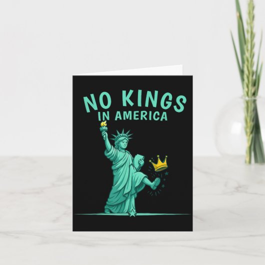 Carte No Kings In America _ Patriotic Litical Design  (Devant)