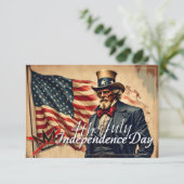 Carte No Kings Uncle Sam Independence Day Art (Debout devant)
