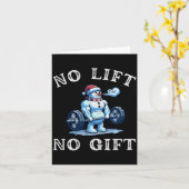 Carte No Lift No Gift Funny Workout Snowman Christmas Gy (Fleur jaune)