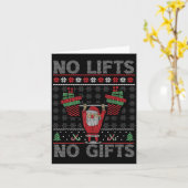 Carte No Lifts No Christmas Gym Ugly Santa (Fleur jaune)