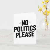 Carte No Litics Please Funny Casual Humor Premium Tri-bl (Fleur jaune)