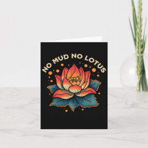 Carte No Mud No Lotus Vintage Zen Citation Bouddhiste