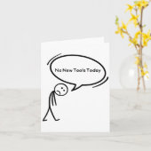 Carte No New Tools Today Funny  (Fleur jaune)
