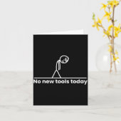 Carte No New Tools Today Stickman Graphic Funny Men Wome (Fleur jaune)