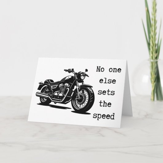 Carte No One Else Sets the Speed (Devant)