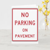 Carte No parking on pavement Sign Greeting Cards (Fleur jaune)