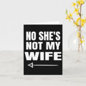 Carte No She's Not My Wife Identity Not With Him (Fleur jaune)