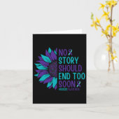 Carte No Story Should End Too Soon Suicide Prevention (Fleur jaune)