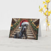 Carte Noble Cane Corso Dog Guardian of Christmas (Fleur jaune)