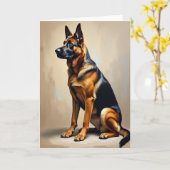 Carte Noble Chien Douce Fête des Pères (Fleur jaune)