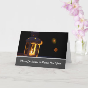 Carte Noble Joyeux Noël à la chandelle brillante de l'Av