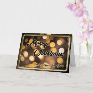Carte Noble Joyeux Noël avec des lumières scintillantes