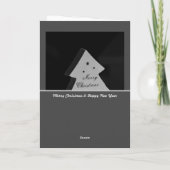 Carte Noble Joyeux Noël avec rennes et arbre ! (Dos)