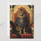Carte Noble Maine Coon Trône Art Imprimer (Devant)