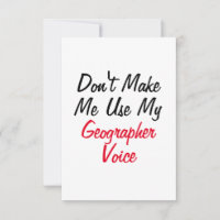 N'obligez pas à utiliser ma voix de géographe