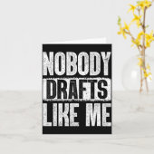 Carte Nobody Drafts Like Me Fantasy Football Draft Day  (Fleur jaune)