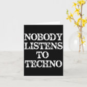 Carte Nobody Listens To Techno  (Fleur jaune)