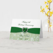 Carte Noces de damasquinage 55e anniversaire de mariage (Fleur jaune)