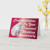 Carte Noces de diamant (Fleur jaune)