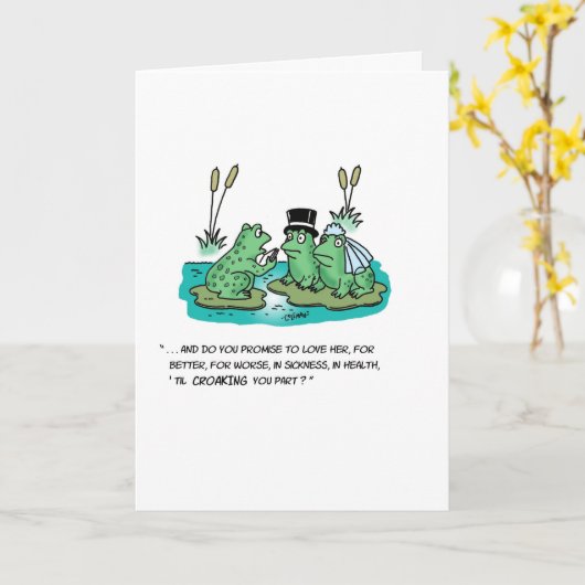 Carte Noces de grenouille (Fleur jaune)