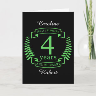 Carte Noces de lin pour 4 ans de mariage selon la tradit