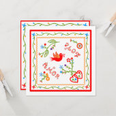 Carte Noces de mouchoirs portugais (Devant/Arrière en situation)